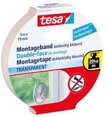 tesa Cinta adhesiva doble transparente - 5 mx 19 mm tesa Cinta adhesiva doble transparente - 5 mx 19 mm