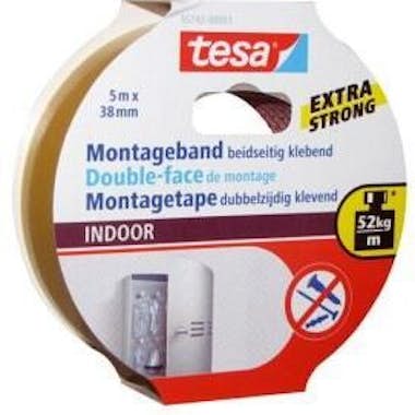 tesa Cinta adhesiva de doble cara interior - 5 mx 38 mm tesa Cinta adhesiva de doble cara interior - 5 mx 38 mm