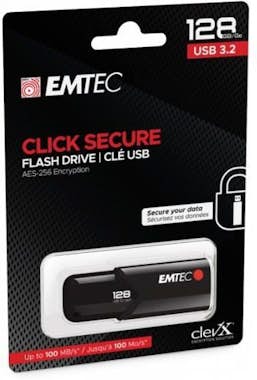 Emtec Memoria USB 128GB EMTEC B120 Click Secure USB 3.2 Emtec Memoria USB 128GB EMTEC B120 Click Secure USB 3.2