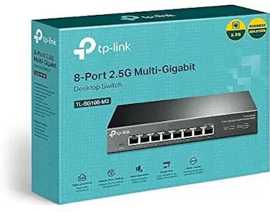 TP-Link Conmutador de escritorio TL-SG108-M2 de 8 puertos TP-Link Conmutador de escritorio TL-SG108-M2 de 8 puertos