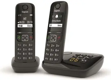 Gigaset Teléfono Fijo GIGASET AS690 A Duo Negro Gigaset Teléfono Fijo GIGASET AS690 A Duo Negro