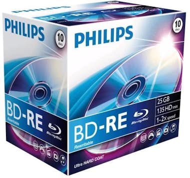 Philips BE2S2J10C 10 x BD-RE 25 GB (135 minutos) 1x 2x