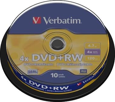 Verbatim DVD+RW Matt Silver, 4,7 GB, DVD+RW, 10 pieza(s), 1 Verbatim DVD+RW Matt Silver, 4,7 GB, DVD+RW, 10 pieza(s), 1