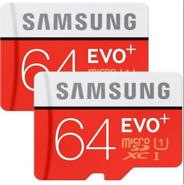 Samsung 2PCS MicroSD Evo Plus 64G MicroSDXC UHS-I Grado 1