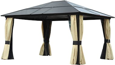 Outsunny Cenador de Jardín 4,3x3,6 m Pabellón de Aluminio E Outsunny Cenador de Jardín 4,3x3,6 m Pabellón de Aluminio E