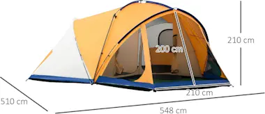 Outsunny Tienda de Campaña Familiar 6 Personas Tienda de Ca Outsunny Tienda de Campaña Familiar 6 Personas Tienda de Ca