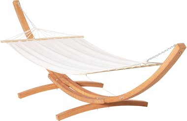 Outsunny Hamaca con Soporte de Madera Hamaca de Jardín Colg Outsunny Hamaca con Soporte de Madera Hamaca de Jardín Colg
