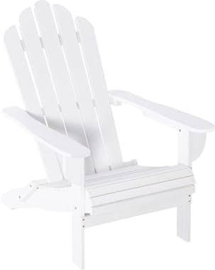 Outsunny Silla Adirondack de Madera Plegabe Silla de Jardín Outsunny Silla Adirondack de Madera Plegabe Silla de Jardín