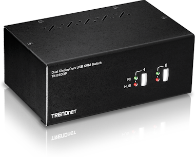 Trendnet TK-240DP KVM 9 V Funciona con Batería 3.5 mm Displ Trendnet TK-240DP KVM 9 V Funciona con Batería 3.5 mm Displ