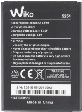 Wiko Bateria Pulp 4G Wiko Bateria Pulp 4G