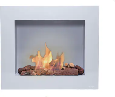 Purline Chimenea de etanol de suelo o pared de color gris Purline Chimenea de etanol de suelo o pared de color gris