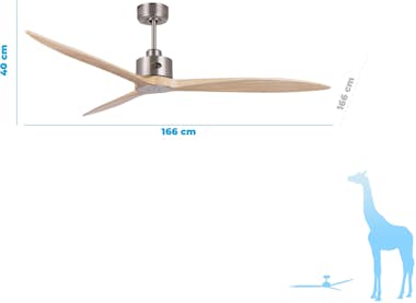 KlassFan Ventilador de techo DC cuerpo cromado y palas de m KlassFan Ventilador de techo DC cuerpo cromado y palas de m