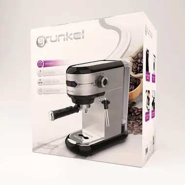 Grunkel CAFETERA ESPRESSO GRUNKEL, 20 BARES, 1450W, PLATA Grunkel CAFETERA ESPRESSO GRUNKEL, 20 BARES, 1450W, PLATA