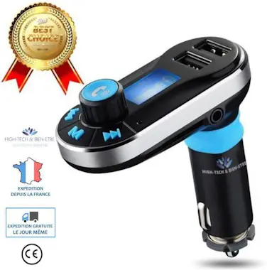 High-Tech & Bien-Etre TD® Bluetooth Car Kit Reproductor de MP3 Transmiso High-Tech & Bien-Etre TD® Bluetooth Car Kit Reproductor de MP3 Transmiso