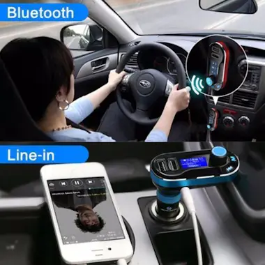 High-Tech & Bien-Etre TD® Bluetooth Car Kit Reproductor de MP3 Transmiso High-Tech & Bien-Etre TD® Bluetooth Car Kit Reproductor de MP3 Transmiso