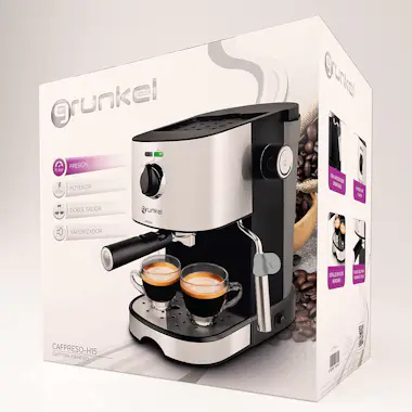 Grunkel CAFETERA ESPRESSO GRUNKEL, 15 BARES, 850W, PLATA Grunkel CAFETERA ESPRESSO GRUNKEL, 15 BARES, 850W, PLATA
