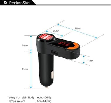 High-Tech & Bien-Etre Cargador de coche Multifunción Bluetooth Puertos U High-Tech & Bien-Etre Cargador de coche Multifunción Bluetooth Puertos U
