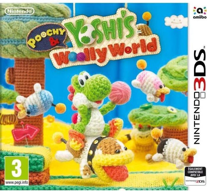 juego de poochy  yoshis woolly world 3ds