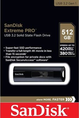 SanDisk Extreme PRO 512 GB USB 3.2 SSD Flash Drive con vel