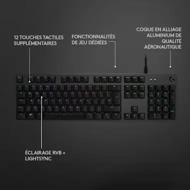 Logitech LOGITECH G - Teclado Lightsync G512 - Carbón - Int Logitech LOGITECH G - Teclado Lightsync G512 - Carbón - Int