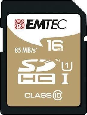Emtec SDHC 16GB EMTEC CL10 Gold+ UHS-I 85MB/s - En blist Emtec SDHC 16GB EMTEC CL10 Gold+ UHS-I 85MB/s - En blist