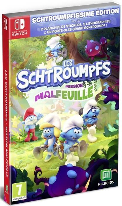 los pitufos mision malfeuille - smurfssime switch edicion del juego