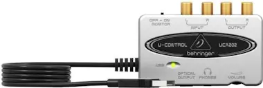 Behringer U-CONTROL UCA202 Interfaz de audio USB estéreo de Behringer U-CONTROL UCA202 Interfaz de audio USB estéreo de