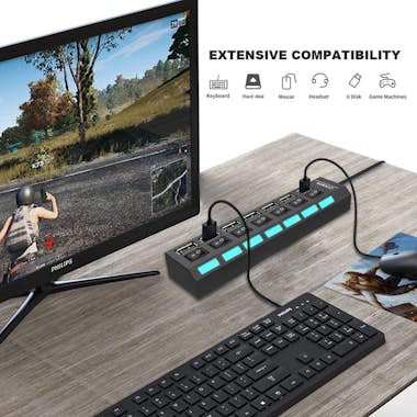 Klack HUB Multipuerto USB 7 Multipuerto Klack HUB Multipuerto USB 7 Multipuerto