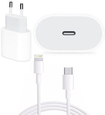 Technics Cargador USB-C 18W + Cable de Carga Tipo C a Light Technics Cargador USB-C 18W + Cable de Carga Tipo C a Light