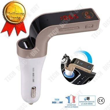 Tech DISCOUNT TD® Bluetooth Transmisor FM Car Jack Manos libres Tech DISCOUNT TD® Bluetooth Transmisor FM Car Jack Manos libres
