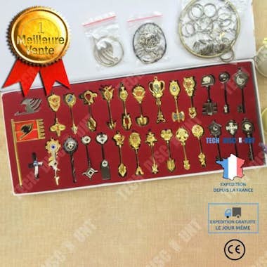 Tech DISCOUNT TD® 1 Set 29 piezas Fairy Tail metal llavero colga Tech DISCOUNT TD® 1 Set 29 piezas Fairy Tail metal llavero colga