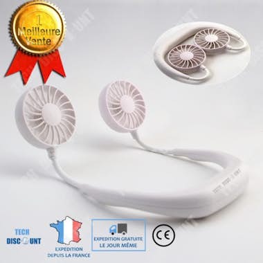 Tech DISCOUNT TD® Fan cuello formato manos libres cuello ventila Tech DISCOUNT TD® Fan cuello formato manos libres cuello ventila