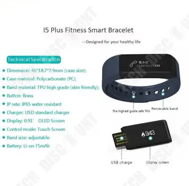 Tech DISCOUNT Reloj inteligente TD® Smart Connected Fitness Trac Tech DISCOUNT Reloj inteligente TD® Smart Connected Fitness Trac
