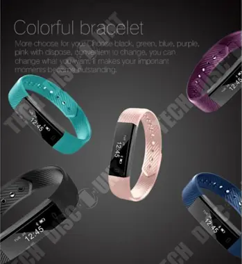 Tech DISCOUNT TD® ID115 Pulsera inteligente Rastreador de ejerci Tech DISCOUNT TD® ID115 Pulsera inteligente Rastreador de ejerci