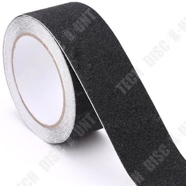 Tech DISCOUNT TD® Rollo de 20 m Cinta antideslizante negra Cinta Tech DISCOUNT TD® Rollo de 20 m Cinta antideslizante negra Cinta