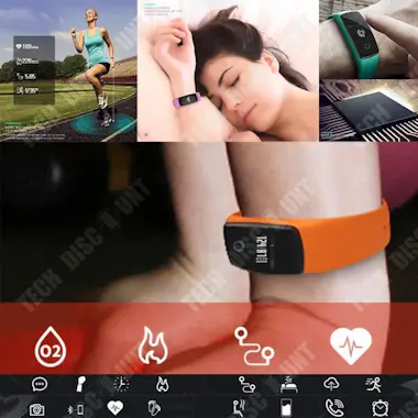 Tech DISCOUNT TD® reloj conectado pulsera inteligente presión ar Tech DISCOUNT TD® reloj conectado pulsera inteligente presión ar