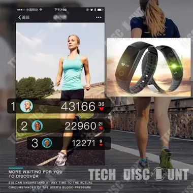 Tech DISCOUNT TD® reloj conectado pulsera inteligente presión ar Tech DISCOUNT TD® reloj conectado pulsera inteligente presión ar