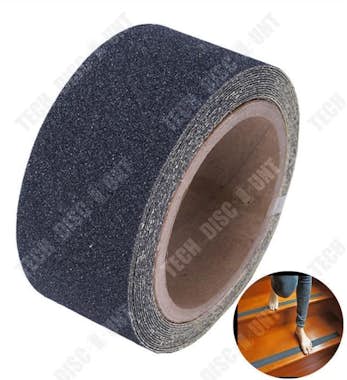 Tech DISCOUNT Cinta adhesiva antideslizante TD® - PVC negro 24x5 Tech DISCOUNT Cinta adhesiva antideslizante TD® - PVC negro 24x5