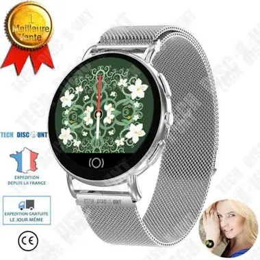 Tech DISCOUNT TD® reloj conectado mujer hombre redondo bluetooth Tech DISCOUNT TD® reloj conectado mujer hombre redondo bluetooth