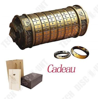 Tech DISCOUNT TD® Da Vinci Code Mini Cryptex con dos anillos Nav Tech DISCOUNT TD® Da Vinci Code Mini Cryptex con dos anillos Nav