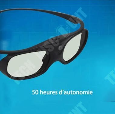 Tech DISCOUNT TD® Par de Gafas de Cine Recargables/Proyector 3D