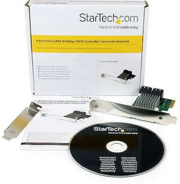 StarTech.com PEXSAT34RH Tarjeta Controladora SATA 6.0 GB/s PCI StarTech.com PEXSAT34RH Tarjeta Controladora SATA 6.0 GB/s PCI