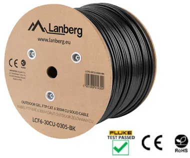 Lanberg Lanberg LCF6-30CU-0305-BK cable de red Negro 305 m Lanberg Lanberg LCF6-30CU-0305-BK cable de red Negro 305 m