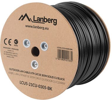 Lanberg Lanberg LCU5-21CU-0305-BK cable de red Negro 305 m