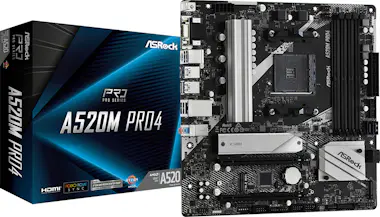 Asrock Asrock A520M Pro4 Zócalo AM4 micro ATX Asrock Asrock A520M Pro4 Zócalo AM4 micro ATX