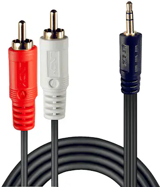 Lindy Lindy 35680 cable de audio 1 m 3,5mm 2 x RCA Negro Lindy Lindy 35680 cable de audio 1 m 3,5mm 2 x RCA Negro