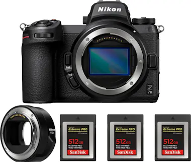 Nikon Z7 II + FTZ II + 3 SanDisk 512GB Extreme PRO CFexp Nikon Z7 II + FTZ II + 3 SanDisk 512GB Extreme PRO CFexp