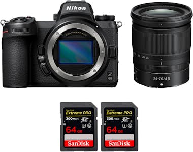 Nikon Z6 II + Z 24-70mm f/4 S + 2 SanDisk 64GB Extreme P Nikon Z6 II + Z 24-70mm f/4 S + 2 SanDisk 64GB Extreme P