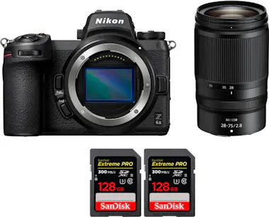 Nikon Z6 II + Z 28-75mm f/2.8 + 2 SanDisk 128GB Extreme Nikon Z6 II + Z 28-75mm f/2.8 + 2 SanDisk 128GB Extreme