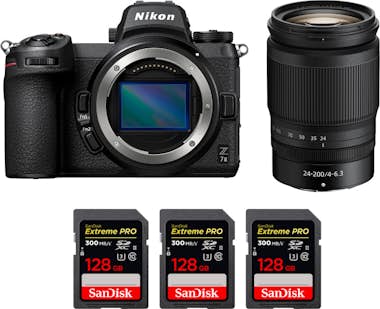 Nikon Z7 II + Z 24-200mm f/4-6.3 VR + 3 SanDisk 128GB Ex Nikon Z7 II + Z 24-200mm f/4-6.3 VR + 3 SanDisk 128GB Ex